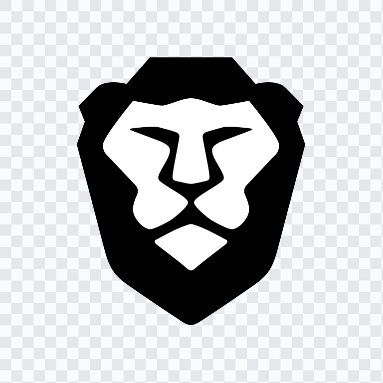 Brave black icon SVG