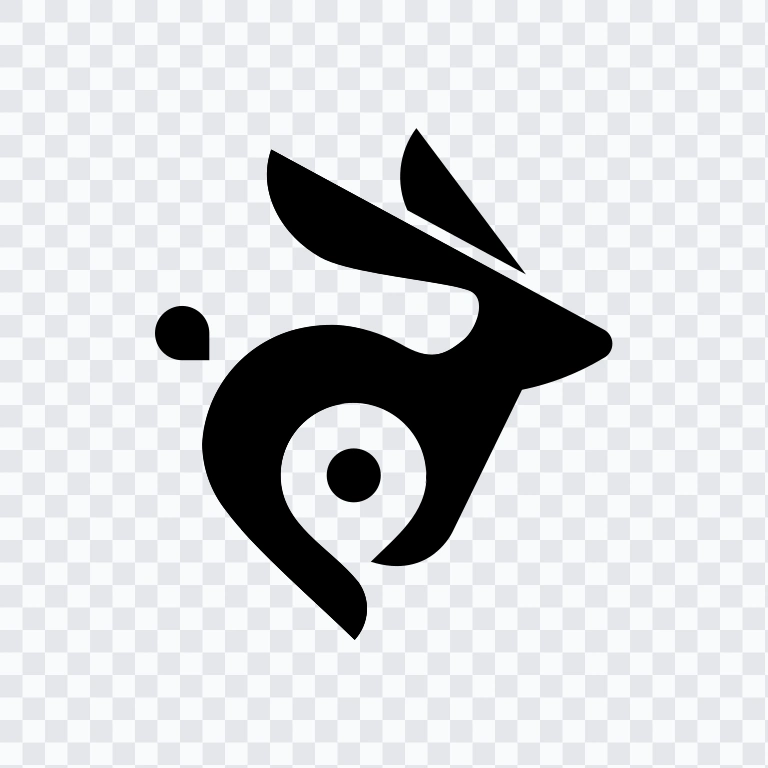 bunny.net black icon PNG