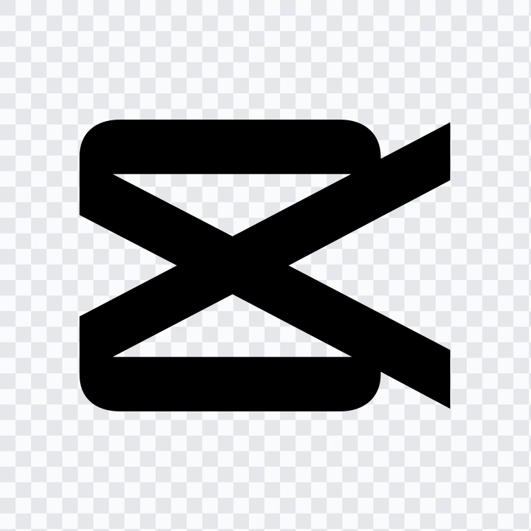 ikon CapCut hitam SVG