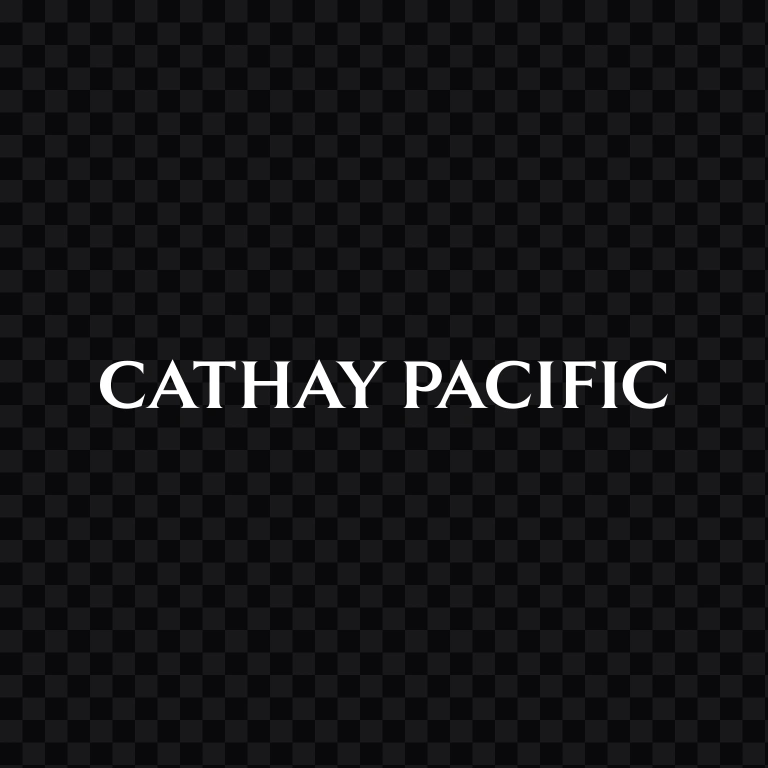Cathay Pacific white wordmark SVG
