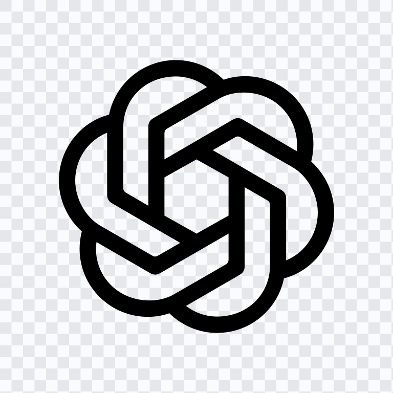logo ChatGPT hitam SVG
