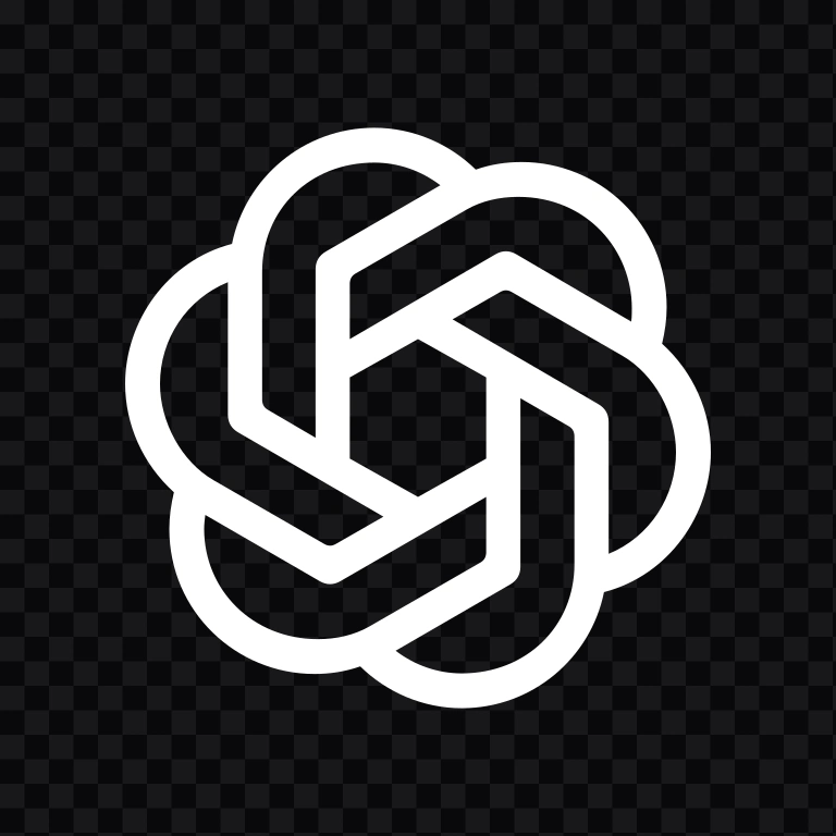 logo ChatGPT putih SVG