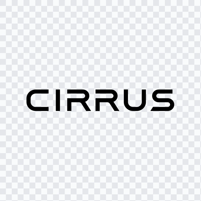 Cirrus Aircraft black wordmark SVG