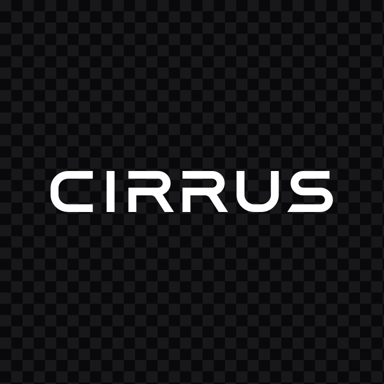 Cirrus Aircraft white wordmark SVG