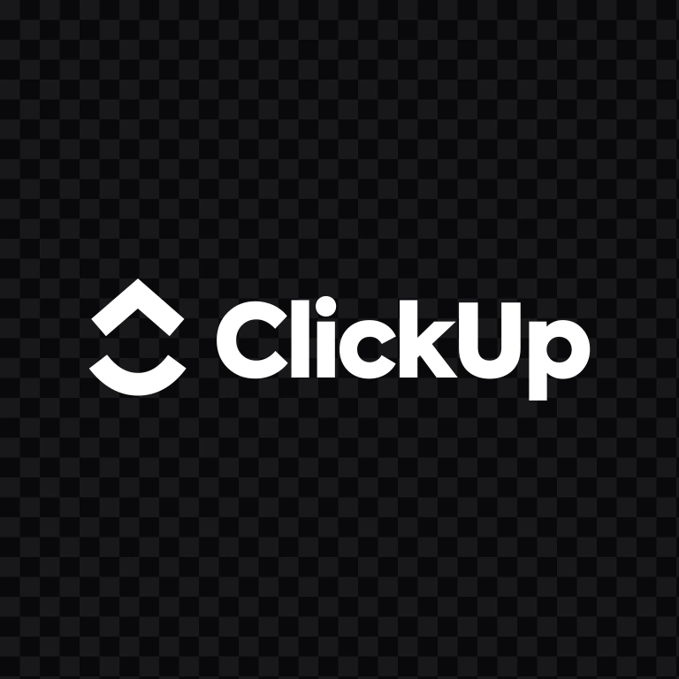 ClickUp white logo SVG