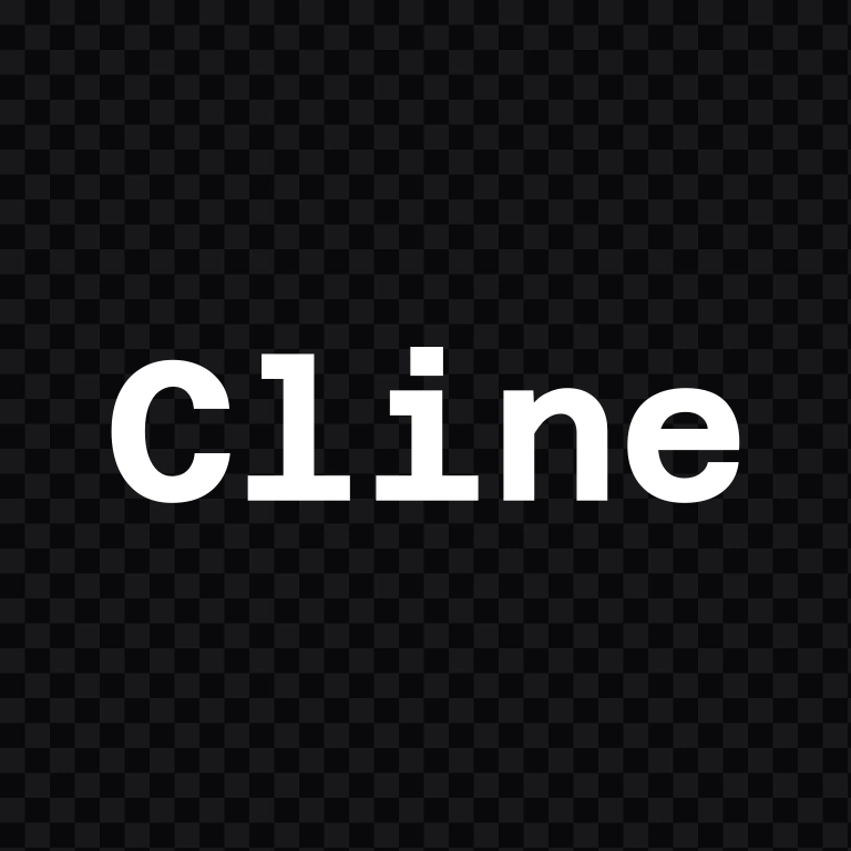 wordmark Cline putih SVG