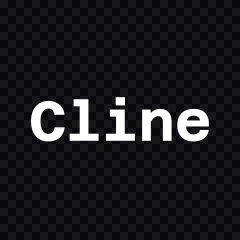 Cline white wordmark SVG