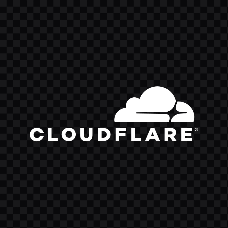 Cloudflare white logo SVG