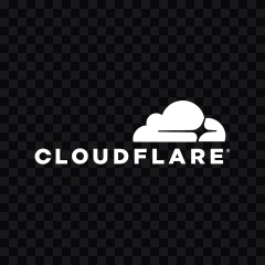 Cloudflare white logo SVG