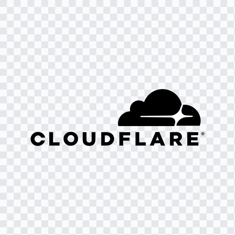 Cloudflare black logo SVG
