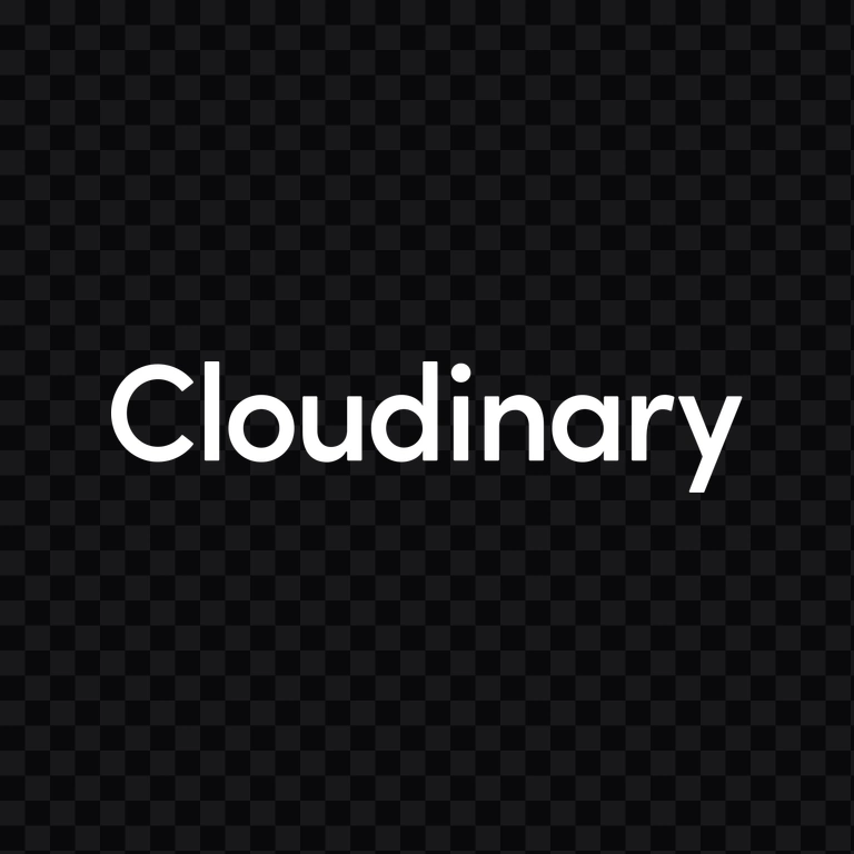 wordmark Cloudinary putih PNG