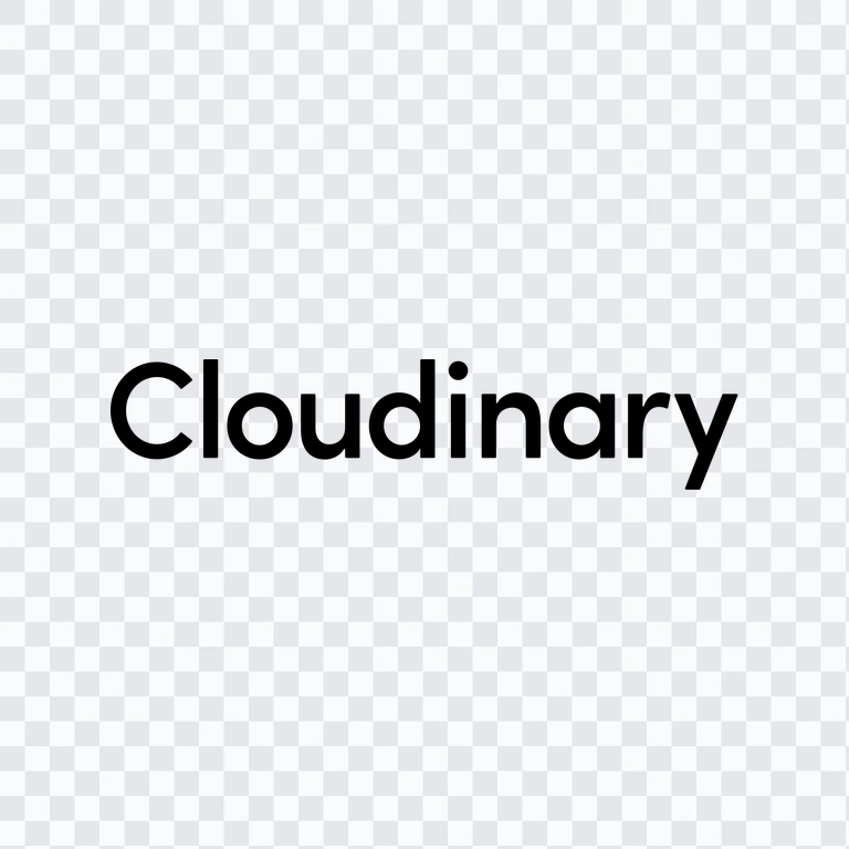 wordmark Cloudinary hitam PNG
