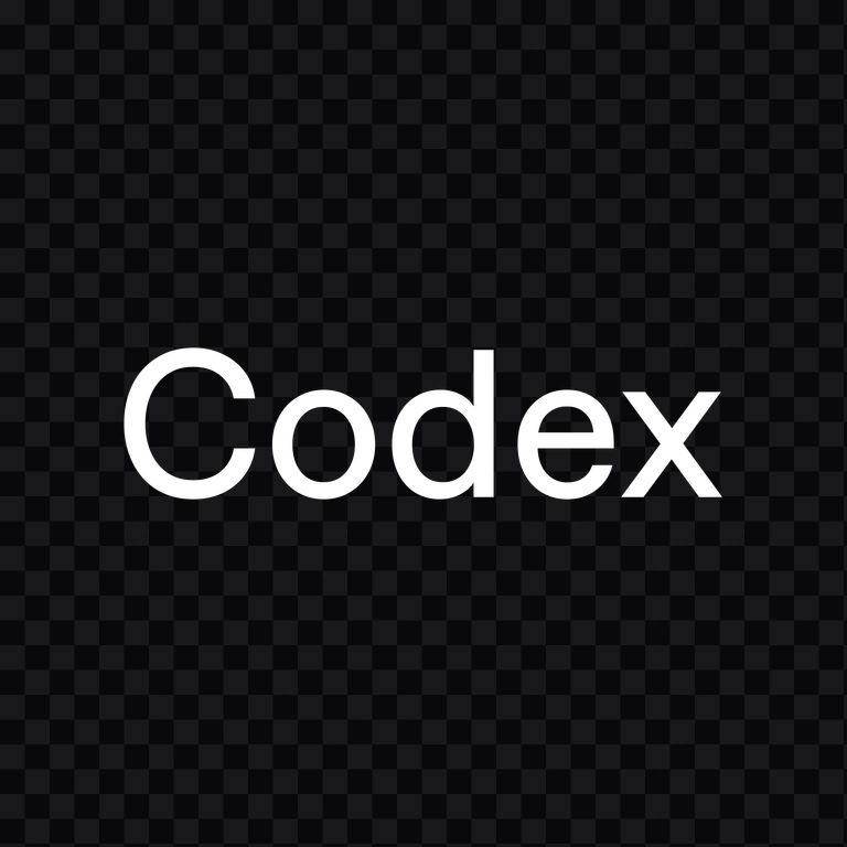 Codex white wordmark PNG