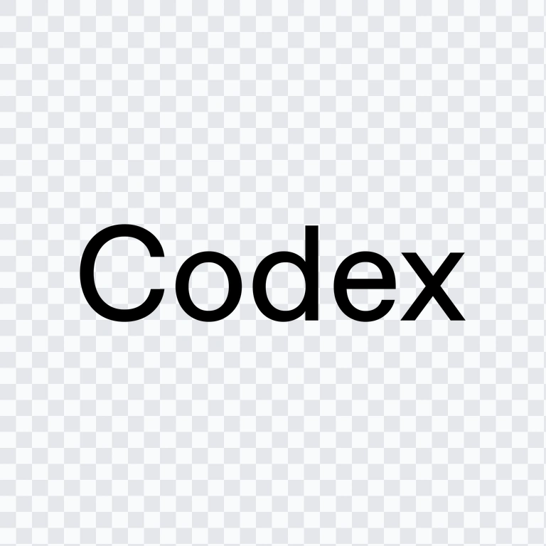 Codex black wordmark PNG