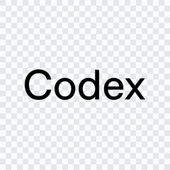 wordmark Codex hitam PNG