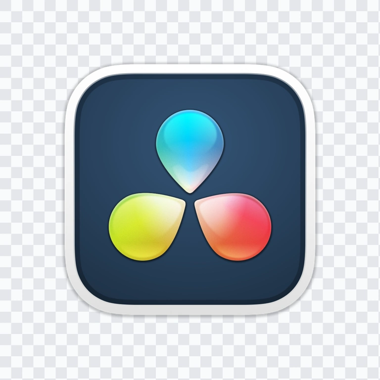 DaVinci Resolve colored logo PNG