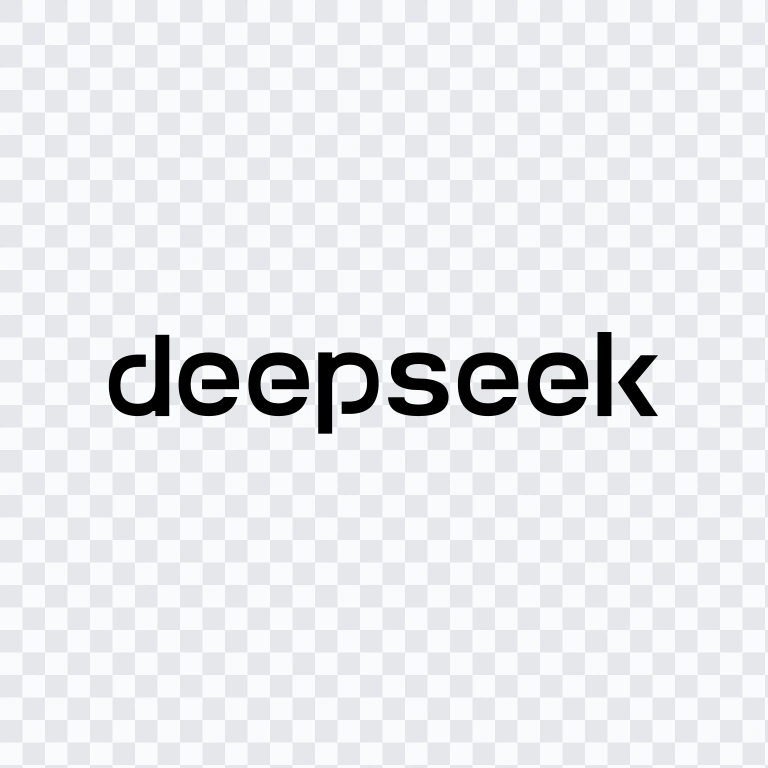 wordmark DeepSeek hitam SVG