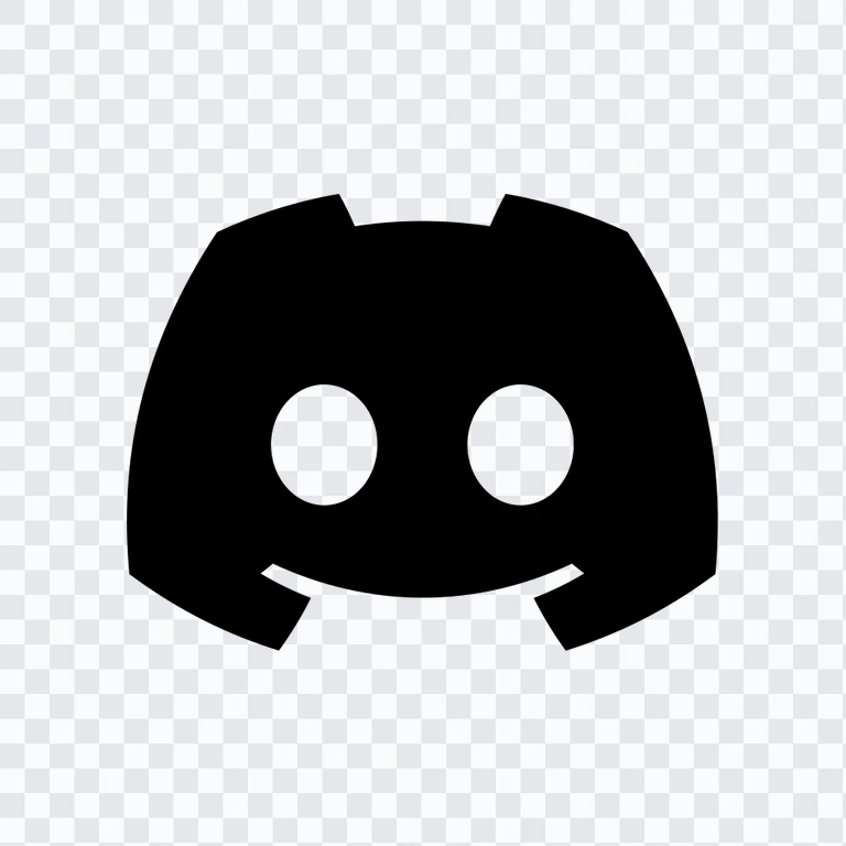 ikon Discord hitam PNG