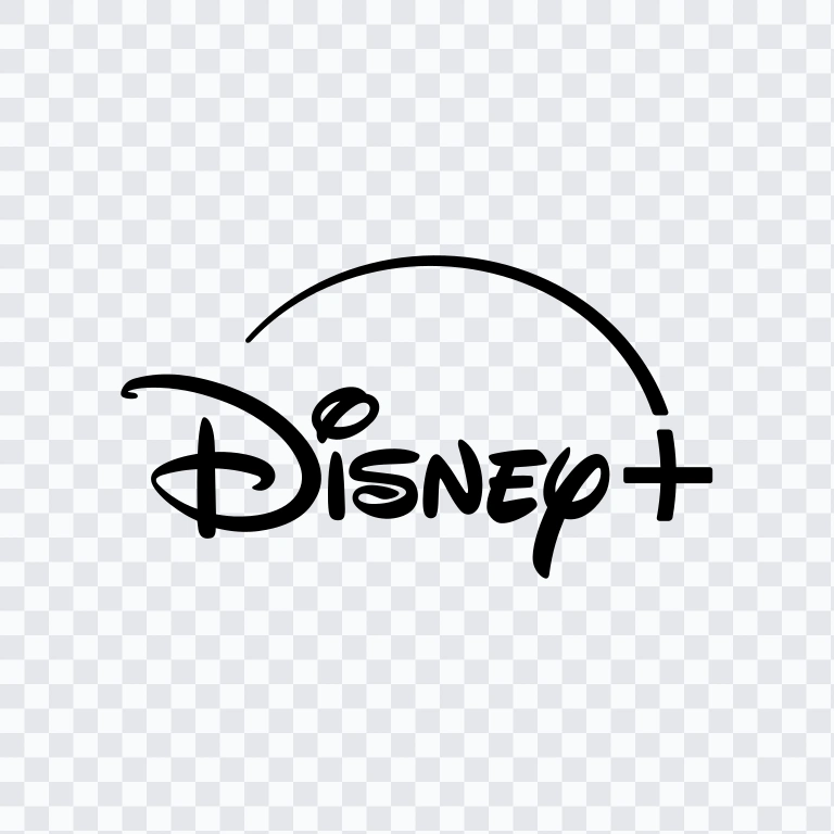 Disney+ black logo SVG