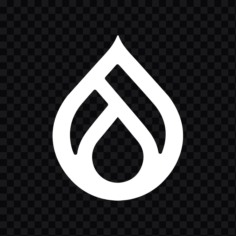 Drupal white icon SVG