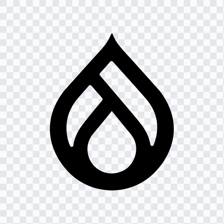 Drupal black icon SVG