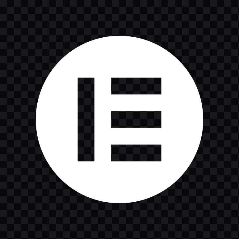 Elementor Square white icon SVG