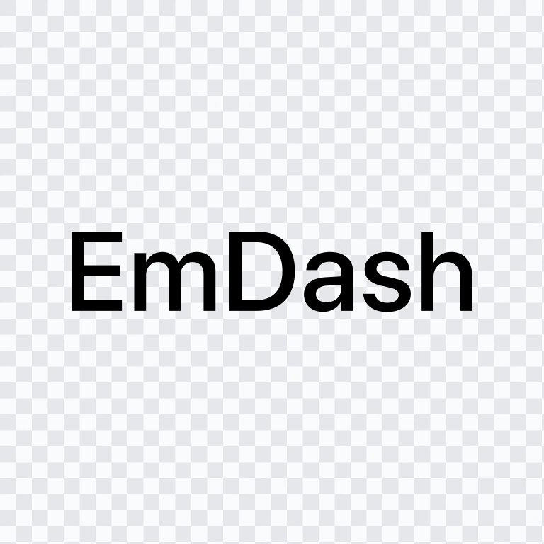 EmDash black wordmark SVG