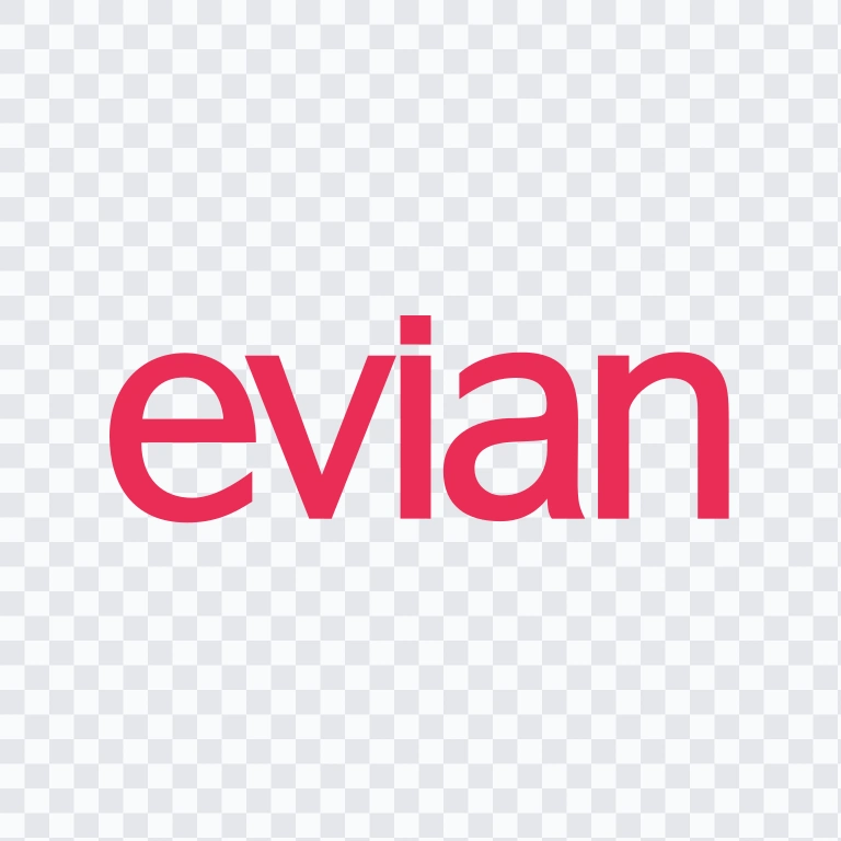 evian colored wordmark SVG