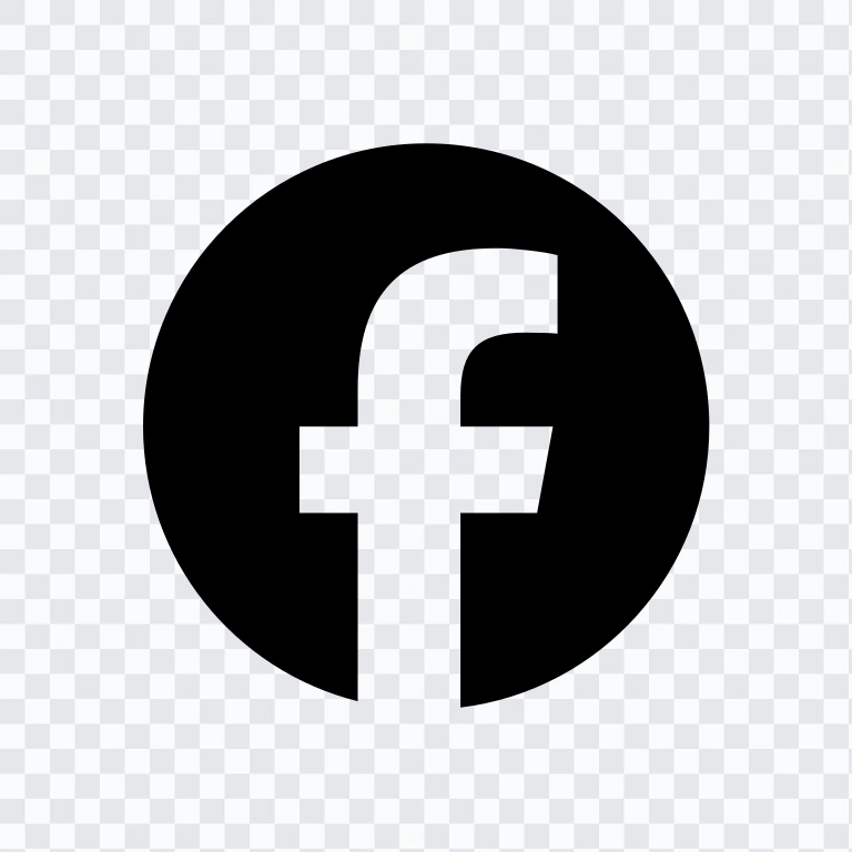 Facebook black logo PNG