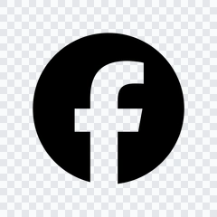 Facebook black logo PNG
