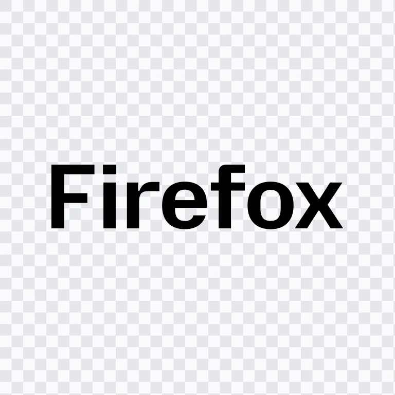 Firefox black wordmark SVG