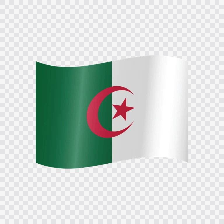 Bendera Aljazair berkibar