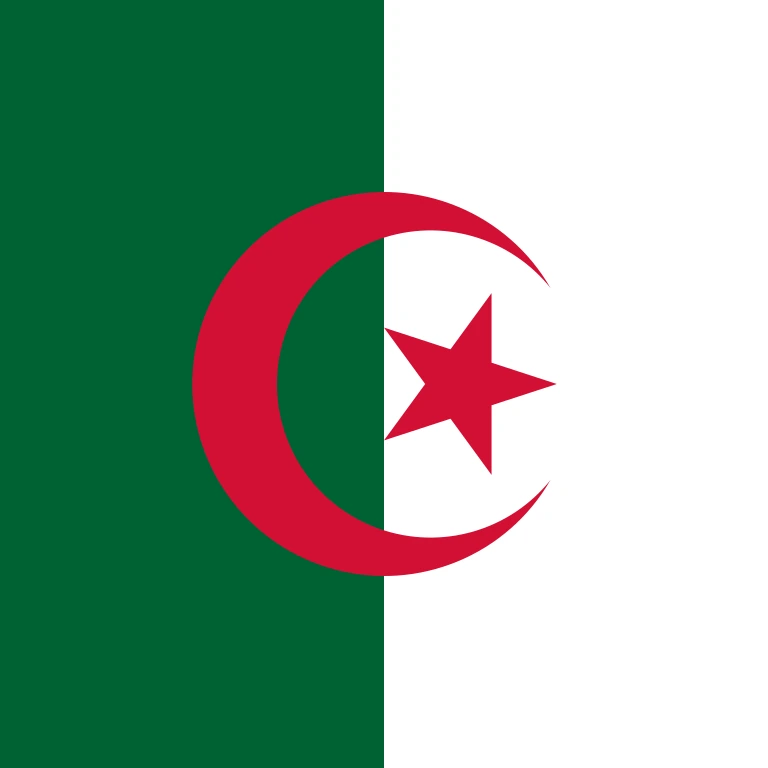 Algeria square flag icon