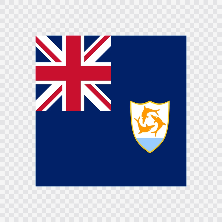 Anguilla square flag icon