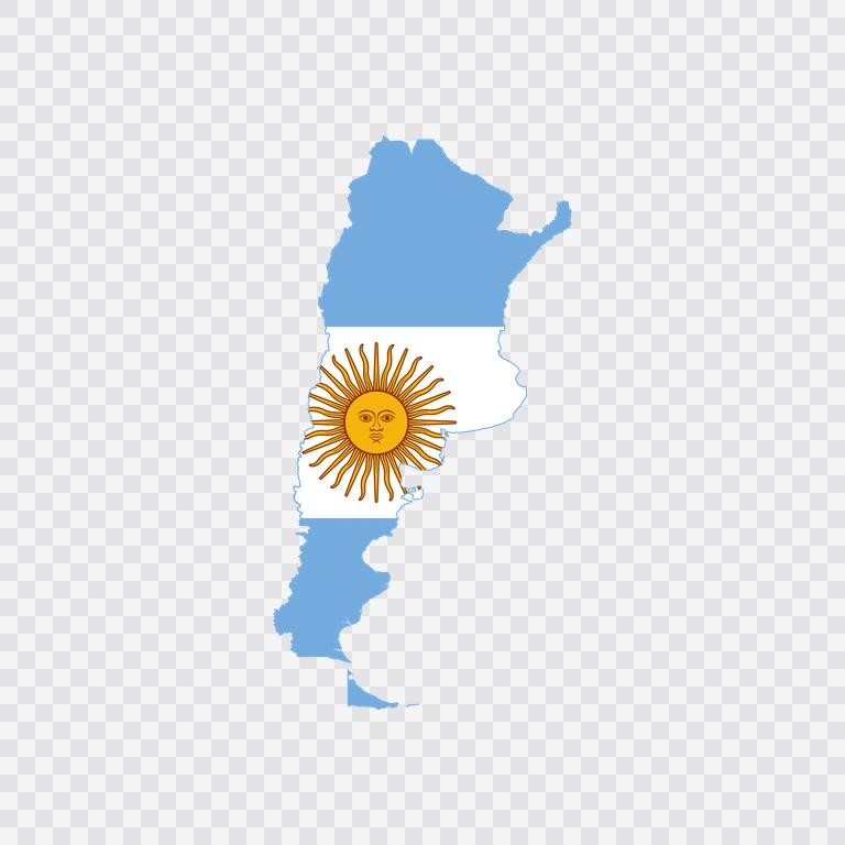 Argentina flag map