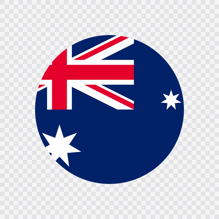 Ikon bendera Australia lingkaran
