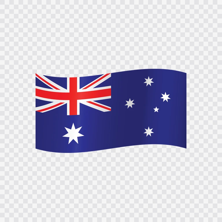 Bendera Australia berkibar