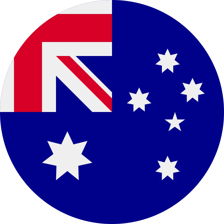 Australia circle flag icon