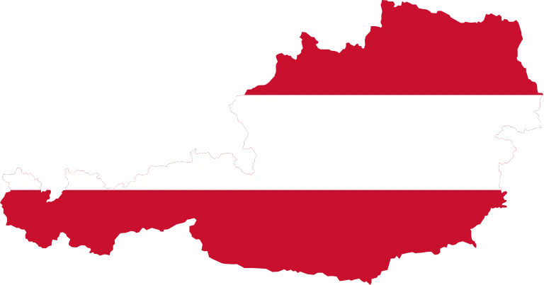Austria flag map