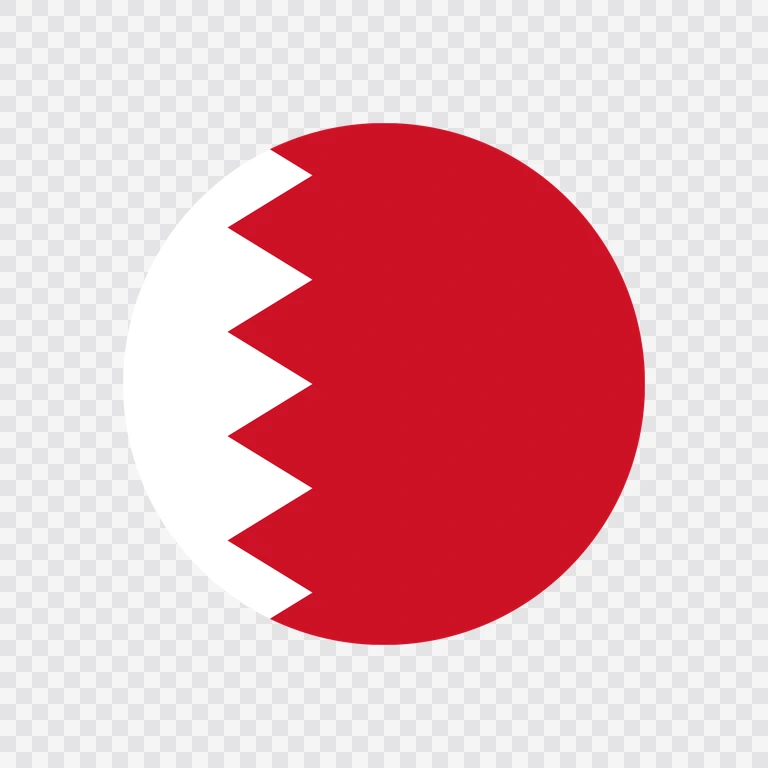 Bahrain circle flag icon