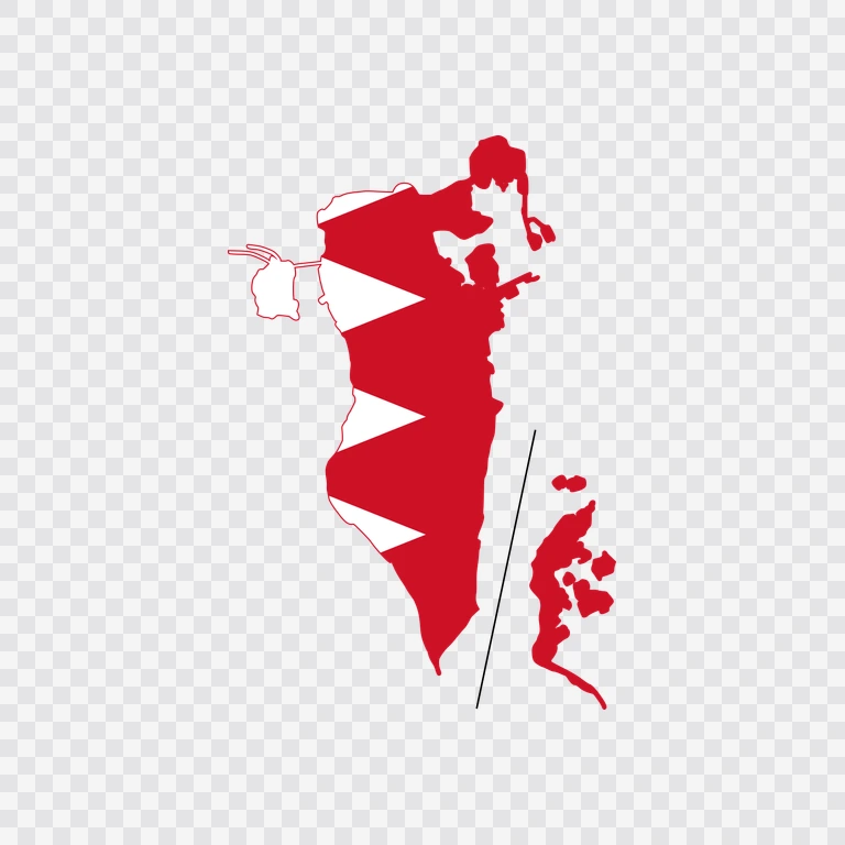 Bahrain flag map