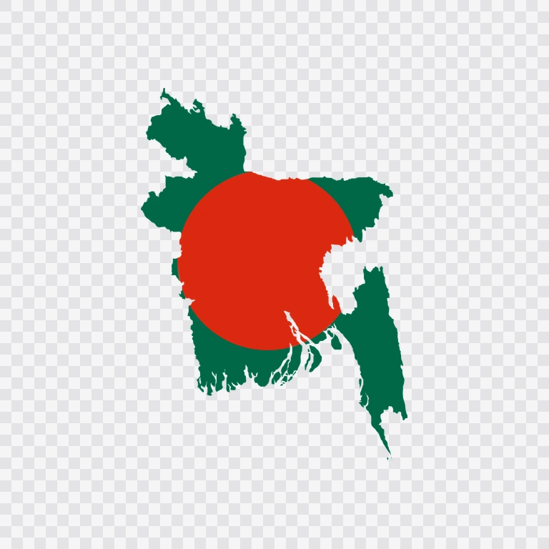 Bangladesh flag map