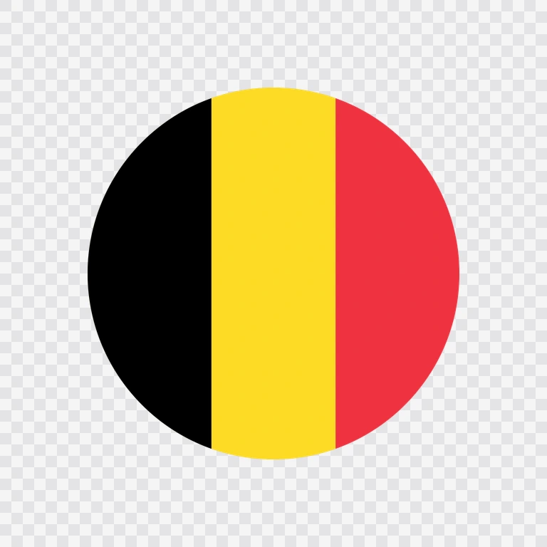Belgium circle flag icon
