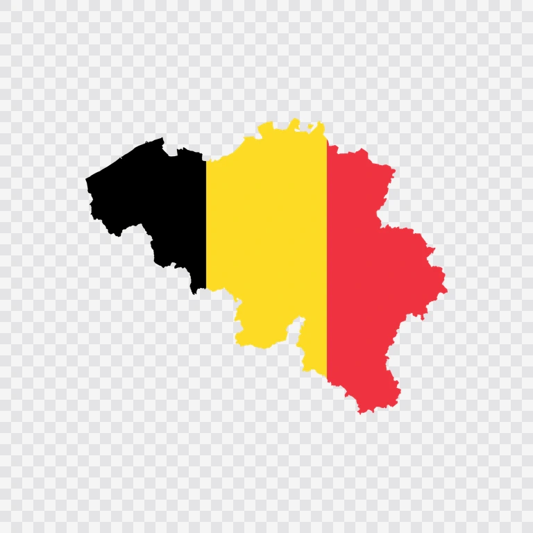 Belgium flag map