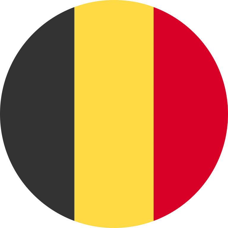 Belgium circle flag icon
