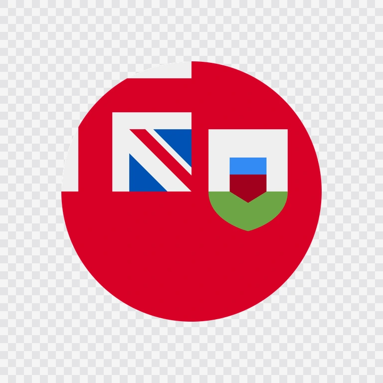 Ikon bendera Bermuda lingkaran