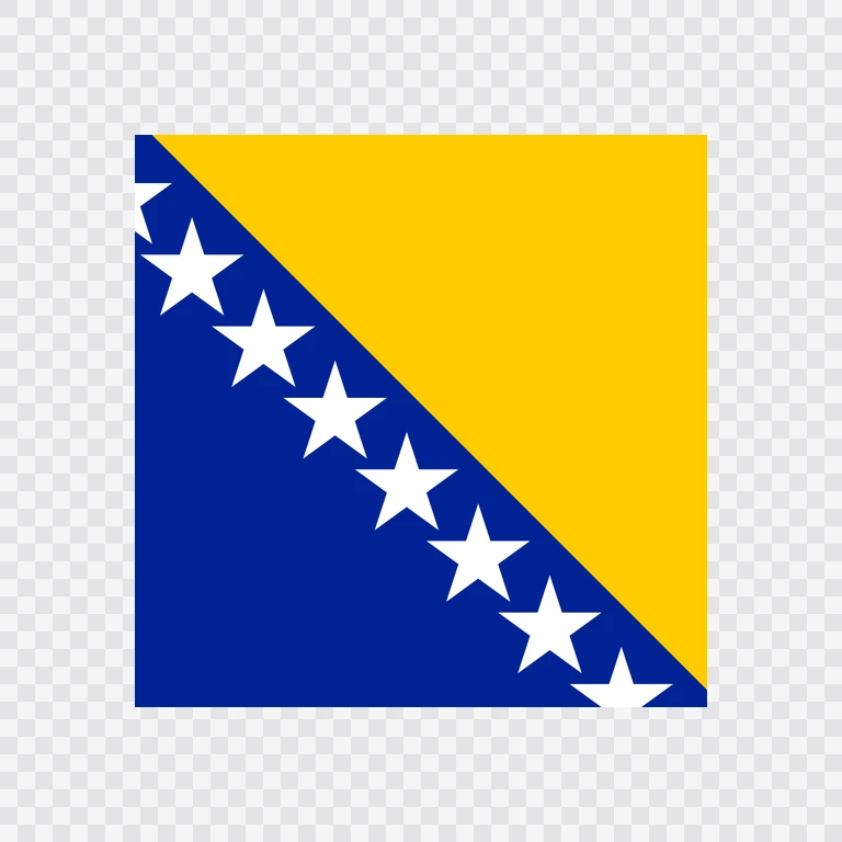 Ikon bendera Bosnia dan Herzegovina kotak