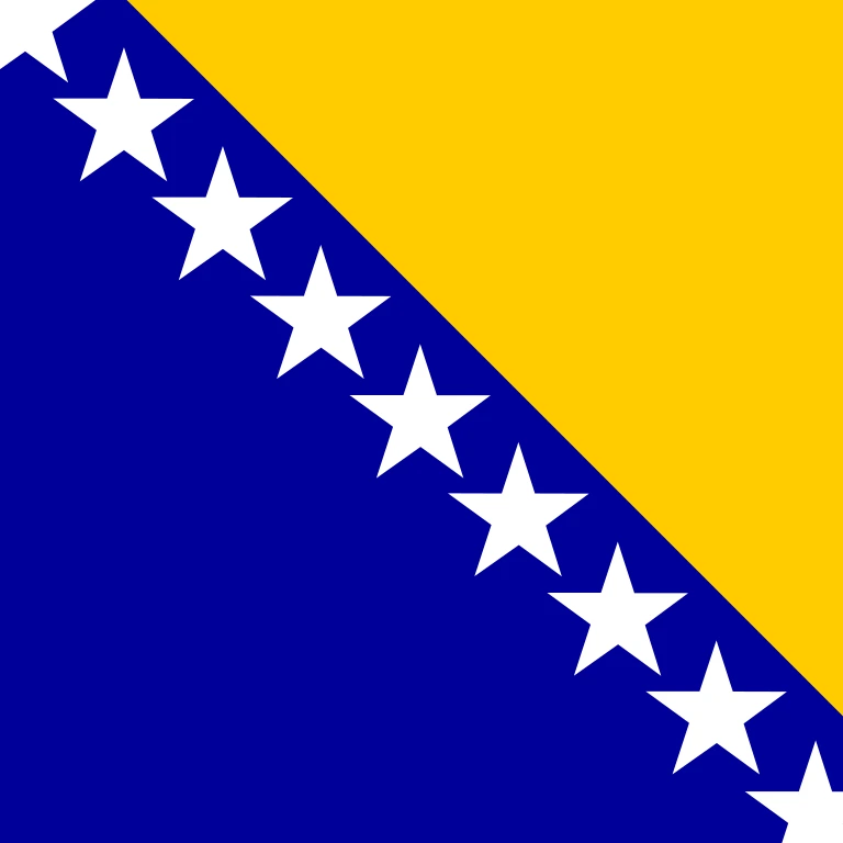 Bosnia and Herzegovina square flag icon