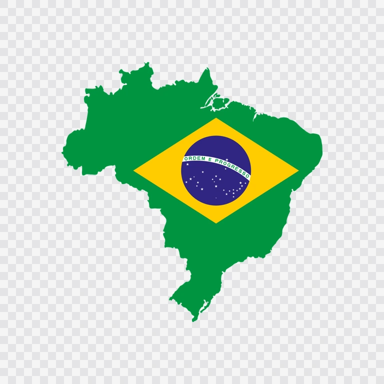 Brazil flag map