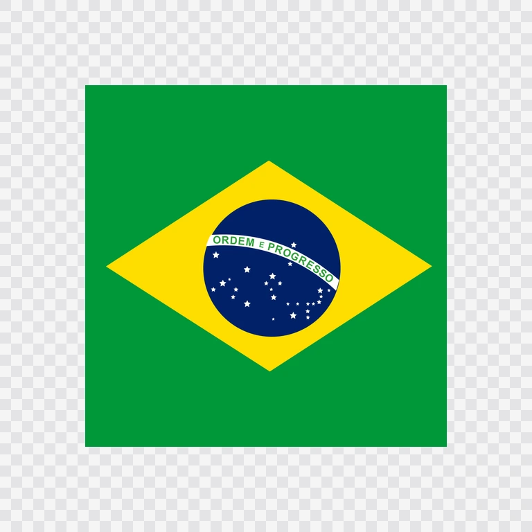 Brazil square flag icon